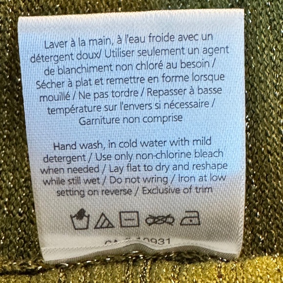 Melanie Lyne Shell XL • Metallic Green Sparkle Knit Top • NWT • Evening Glam - Picture 9 of 9